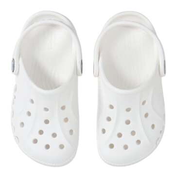 Crocs Kids Baya Clog - White, Customizable & Lightweight for Toddlers