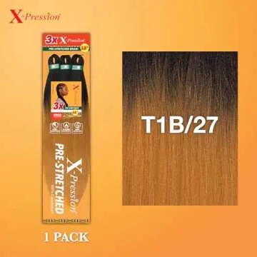 Sensationnel X-pression prestretched braiding hair - 3x braid 58 inch all kanekalon flame retardant ...