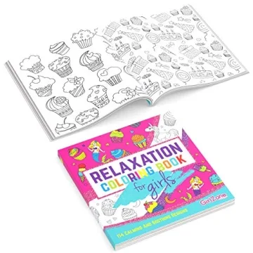 GirlZone Relaxation Coloring Book with Unicorns and More
