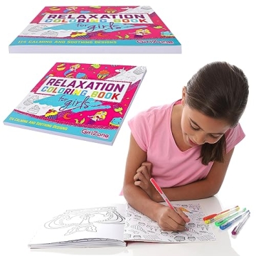 GirlZone Relaxation Coloring Book with Unicorns and More
