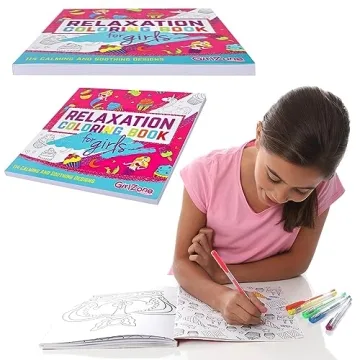 GirlZone Relaxation Coloring Book with Unicorns and More