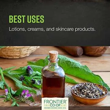 Frontier Co-op Dried Comfrey Leaf, 1lb Bulk Bag, Cut & Sifted - Organic & Natural Comfrey Herb, Kosher - For Lotions, Creams, and Hair Rinses