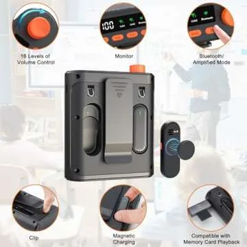 Wireless Voice Amplifier and Lavalier Mic for Teachers