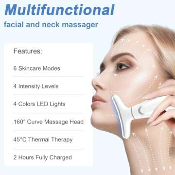 Red-Light-Therapy-for-Face and Neck, Anti-Aging Facial and Neck Massager, Soothing and Relaxing Face...