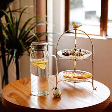 BOTTLE BOTTLE Glass Pitcher with Lid and Handle 50 oz/1500ml Water Pitcher for Ice Tea and Homemade Juice Heat Resistant Borosilicate Glass Carafe for Hot/Cold Water