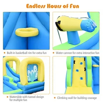 BOUNTECH Inflatable Water Slide for Backyard Summer Fun