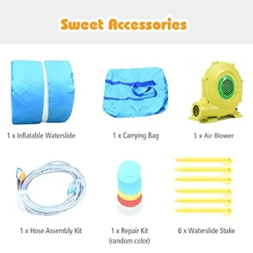 BOUNTECH Inflatable Water Slide for Backyard Summer Fun