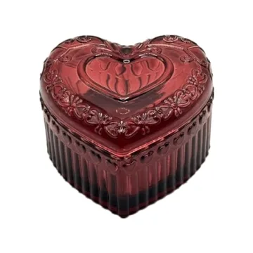 Charming Heart Shape Glass Jewelry Box for Women