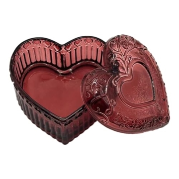 Charming Heart Shape Glass Jewelry Box for Women