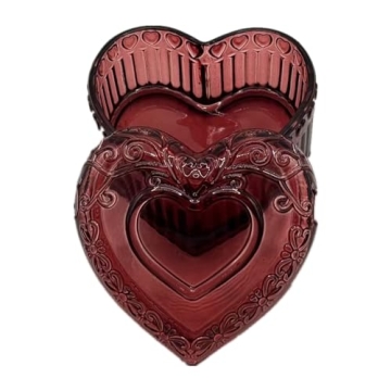 Charming Heart Shape Glass Jewelry Box for Women