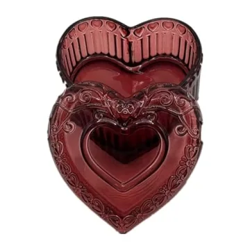Charming Heart Shape Glass Jewelry Box for Women