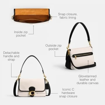 Coach Soft Tabby Bag Salt Stone Black Stylish Versatile