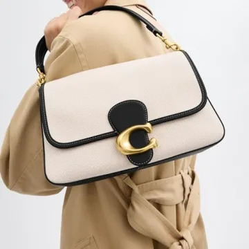 Coach Soft Tabby Bag Salt Stone Black Stylish Versatile