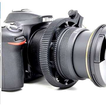 Sunrise Adjustable Follow Focus Gear Ring for DSLR Lens, 3 Pieces Suitable for Lens Sizes Between: 180-220mm, 211-250mm, 241-280mm