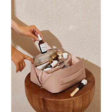EACHY Travel Makeup Bag for Stylish Organization