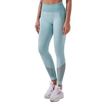 Women's 2 Piece Tracksuit Workout Outfits - Seamless High Waist Legging and Sleeveless Crop Top Yoga...