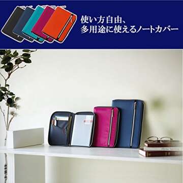 レイメイ藤井 Raymei Fujii CN182B Notebook Cover A5 Nilon Multi-Cover Notebook Black