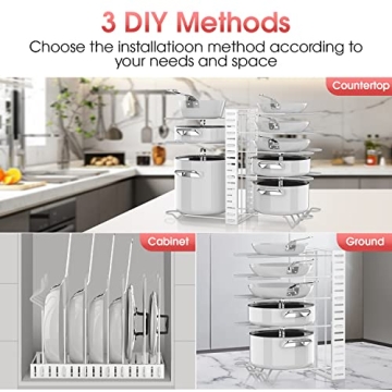 G-TING Pot Rack Organizers for Efficient Kitchen Storage