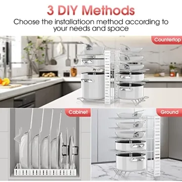 G-TING Pot Rack Organizers for Efficient Kitchen Storage