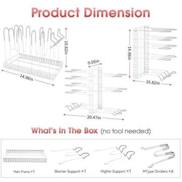 G-TING Pot Rack Organizers for Efficient Kitchen Storage