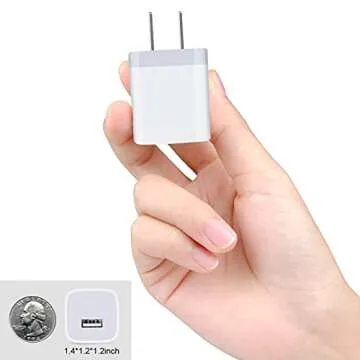 iPhone Charger Block, Plug in Phone Charger, Sicodo 4Pack Single Port USB Wall Charger Fast Charging Adapter Cube Box for iPhone 16 15 14 13 SE(2020) 12/11pro/XS/XS Max,Samsung Galaxy S24/S23/S22,LG