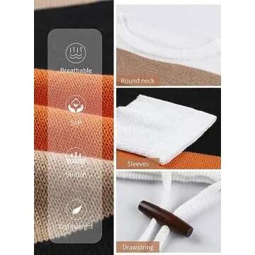 Dokotoo Women Sweater Round Neck Striped Cute Winter Pullover Sweaters Fall Outfits for Women 2024 Womens Fashion Orange X Large