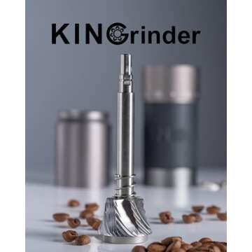 KINGrinder K6 Manual Hand Coffee Grinder with Straight Handle for French Press, Drip, Espresso with Assembly Consistency Stainless Steel Conical Burr Mill, 35g Capacity