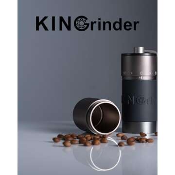 KINGrinder K6 Manual Hand Coffee Grinder with Straight Handle for French Press, Drip, Espresso with Assembly Consistency Stainless Steel Conical Burr Mill, 35g Capacity