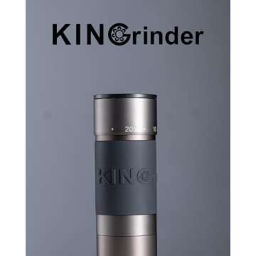 KINGrinder K6 Manual Hand Coffee Grinder with Straight Handle for French Press, Drip, Espresso with Assembly Consistency Stainless Steel Conical Burr Mill, 35g Capacity