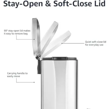 Elegant 30L Stainless Steel Trash Can with Pedal