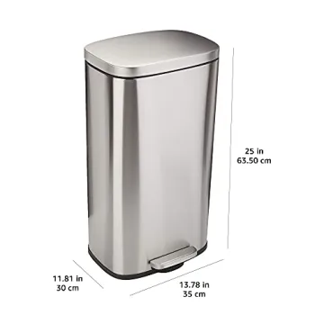 Elegant 30L Stainless Steel Trash Can with Pedal