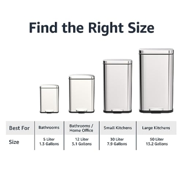 Elegant 30L Stainless Steel Trash Can with Pedal