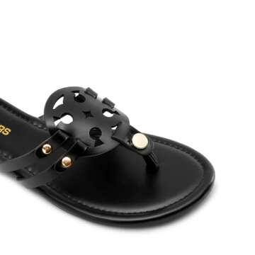 DREAM PAIRS Flip Flops for Women Comfortable Thong Flat Sandals for Summers Dress Beach,Size 6,Black,DWUMFF2508