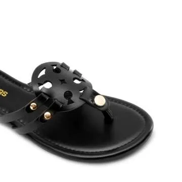 DREAM PAIRS Flip Flops for Women Comfortable Thong Flat Sandals for Summers Dress Beach,Size 6,Black,DWUMFF2508