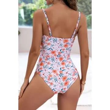Eomenie Women's Elegant One Piece Swimsuits - Flattering Tummy Control Bathing Suit
