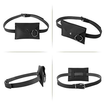 Women Mini Envelope Flap PU Leather Belt Waist Bag for Stylish Essentials