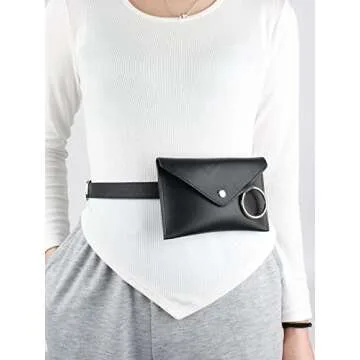 Chic Women Mini PU Leather Belt Waist Bag for Everyday Use