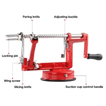 Chrome Magnesium Alloy Apple Peeler and Corer