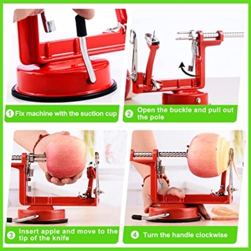 Chrome Magnesium Alloy Apple Peeler and Corer