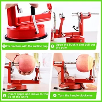 Chrome Magnesium Alloy Apple Peeler and Corer