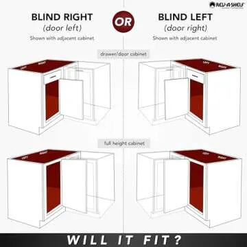 Rev-A-Shelf Dual Tier Pullout Shelf Storage Organizer for Blind Corner Kitchen or Bathroom Cabinets,15", 4 Shelves, Silver, 5PSP-15-CR
