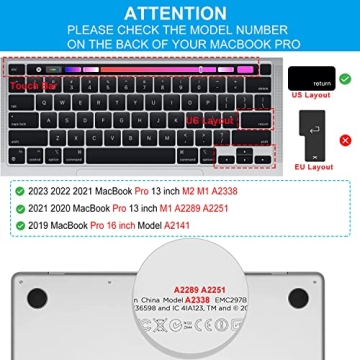 MacBook Pro 13 16 inch Keyboard Cover with OS Hot Keys