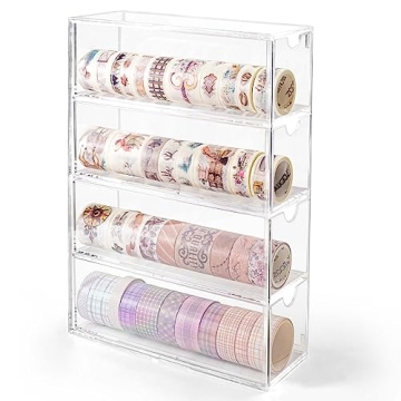 Clear Washi Tape Organizer for Easy Craft Storage