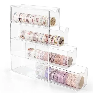 Clear Washi Tape Organizer for Easy Craft Storage