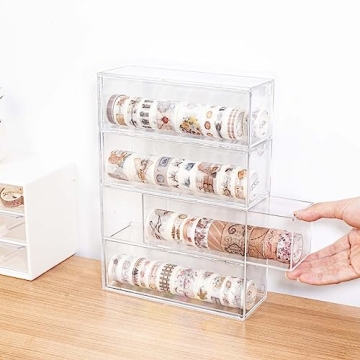 Clear Washi Tape Organizer for Easy Craft Storage