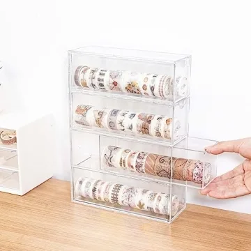 Clear Washi Tape Organizer for Easy Craft Storage
