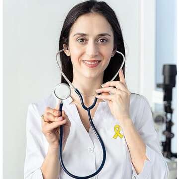 12/25/50/100 pieces Metal Yellow Ribbon Pin Awareness Ribbon Pin Bone Cancer Awareness Support Campaign Charity Donation Event Gift Accessories Brooch (25)