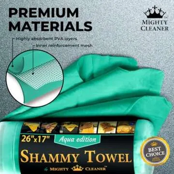 Premium 2pk +1 Free Shammy Cloth for Car Drying - 26"x17" - Super Absorbent Chamois Towel for Car - Scratch-Free, Reusable & Soft