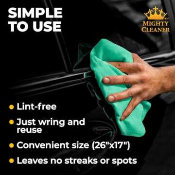 Premium 2pk +1 Free Shammy Cloth for Car Drying - 26"x17" - Super Absorbent Chamois Towel for Car - Scratch-Free, Reusable & Soft