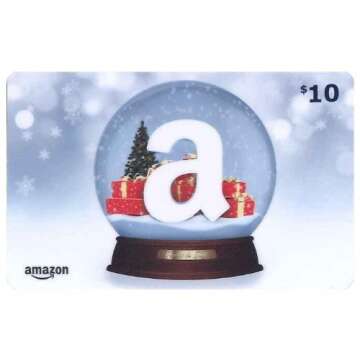 Amazon.com $10 Gift Cards, Pack of 3 (Holiday Globe Card Design)